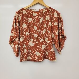 Anna Sui Kimono Style Silk Top Size XS